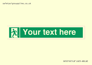 SV5216: Custom Emergency Exit Left Sign