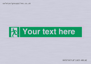 SV5216: Custom Emergency Exit Left Sign