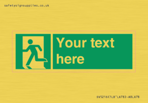 SV5216: Custom Emergency Exit Left Sign