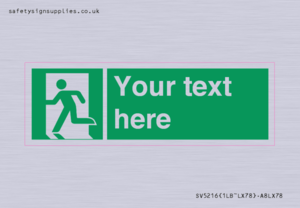 SV5216: Custom Emergency Exit Left Sign