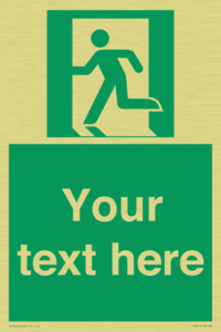 SV5216: Custom Emergency Exit Left Sign