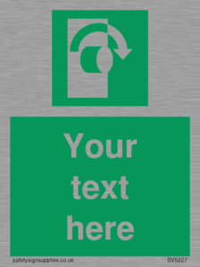 SV5227: Custom Turn Clockwise Sign
