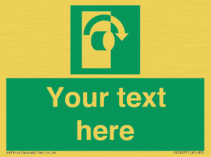 SV5227: Custom Turn Clockwise Sign