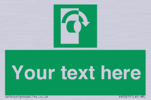 SV5227: Custom Turn Clockwise Sign