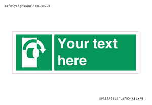 SV5227: Custom Turn Clockwise Sign