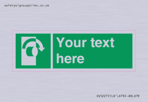 Clockwise Signage SV5227: Custom Turn Clockwise Sign – Viking Signs