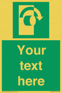 SV5227: Custom Turn Clockwise Sign