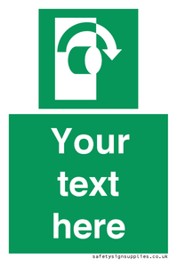 SV5227: Custom Turn Clockwise Sign