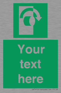 SV5227: Custom Turn Clockwise Sign