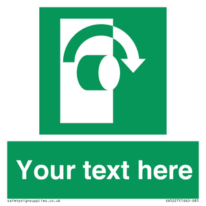 SV5227: Custom Turn Clockwise Sign