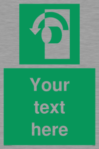 SV5228: Custom Turn Anti-Clockwise Sign