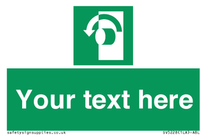 Clockwise Signage SV5228: Custom Turn Anti-Clockwise Sign – Viking Signs