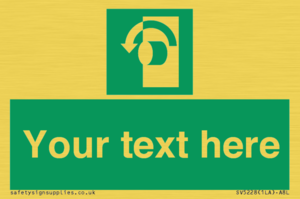 SV5228: Custom Turn Anti-Clockwise Sign