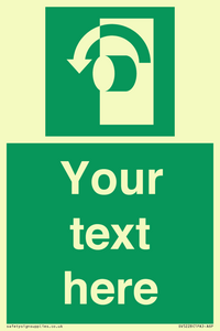 SV5228: Custom Turn Anti-Clockwise Sign