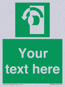 SV5228: Custom Turn Anti-Clockwise Sign