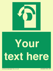 SV5228: Custom Turn Anti-Clockwise Sign