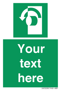 SV5228: Custom Turn Anti-Clockwise Sign