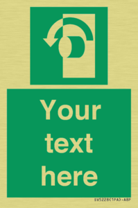 SV5228: Custom Turn Anti-Clockwise Sign