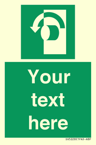 SV5228: Custom Turn Anti-Clockwise Sign