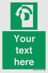 SV5228: Custom Turn Anti-Clockwise Sign
