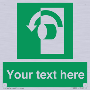 SV5228: Custom Turn Anti-Clockwise Sign