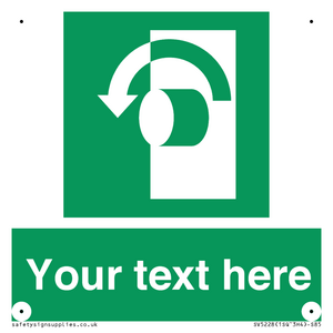 SV5228: Custom Turn Anti-Clockwise Sign