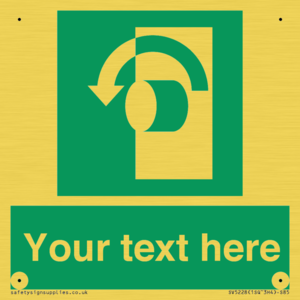 SV5228: Custom Turn Anti-Clockwise Sign