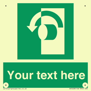 SV5228: Custom Turn Anti-Clockwise Sign