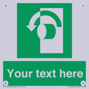 SV5228: Custom Turn Anti-Clockwise Sign