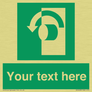 SV5228: Custom Turn Anti-Clockwise Sign