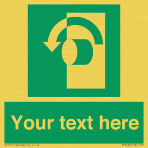 SV5228: Custom Turn Anti-Clockwise Sign