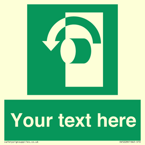 SV5228: Custom Turn Anti-Clockwise Sign