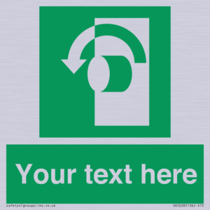 SV5228: Custom Turn Anti-Clockwise Sign