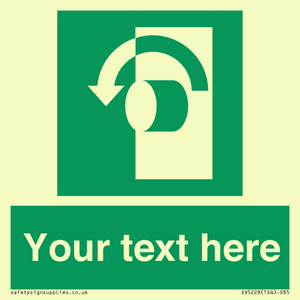 SV5228: Custom Turn Anti-Clockwise Sign