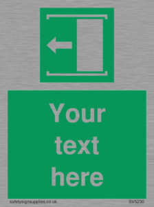 SV5230: Custom Slide to Open Sign