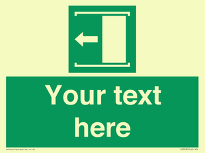 SV5230: Custom Slide to Open Sign