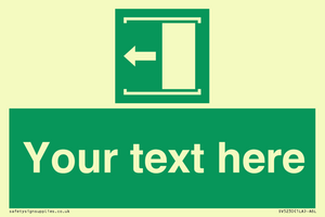 SV5230: Custom Slide to Open Sign