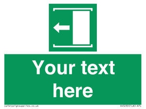 SV5230: Custom Slide to Open Sign