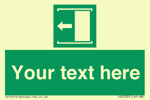 SV5230: Custom Slide to Open Sign