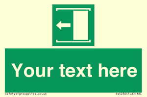 SV5230: Custom Slide to Open Sign