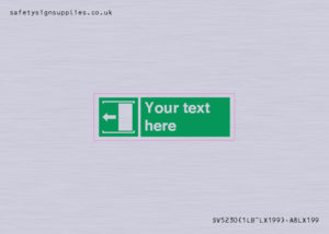 SV5230: Custom Slide to Open Sign