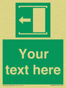 SV5230: Custom Slide to Open Sign