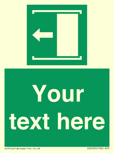 SV5230: Custom Slide to Open Sign