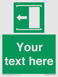 SV5230: Custom Slide to Open Sign