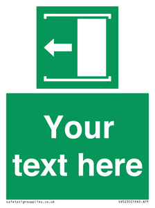 SV5230: Custom Slide to Open Sign