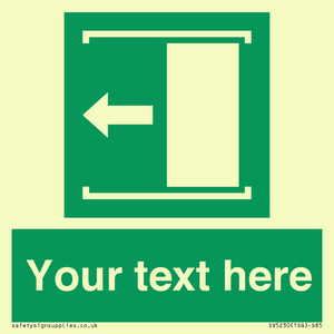 SV5230: Custom Slide to Open Sign