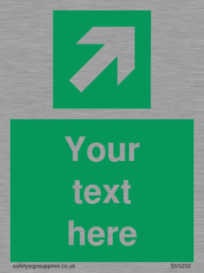 SV5232: Custom Arrow Top Right Sign