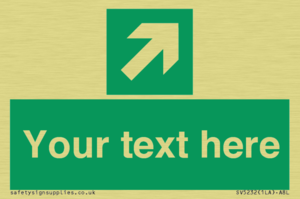 SV5232: Custom Arrow Top Right Sign