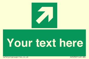 SV5232: Custom Arrow Top Right Sign