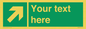 SV5232: Custom Arrow Top Right Sign